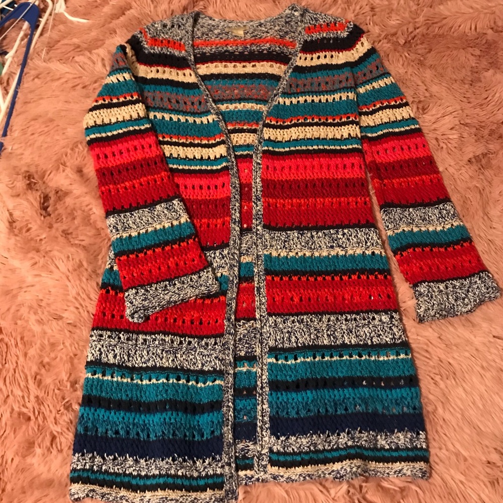 Beautiful crotchet duster long jacket